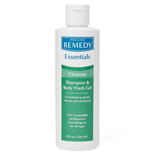 Medline Medline Remedy Essentials Shampoo And Body Wash Gel, 8 Oz Shampoo