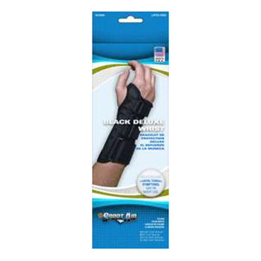 Sport Aid Sport Aid SA3900 Deluxe Wrist Brace – Comfortable Support (Right Hand, Large, Black) Bowling Wrist Supports