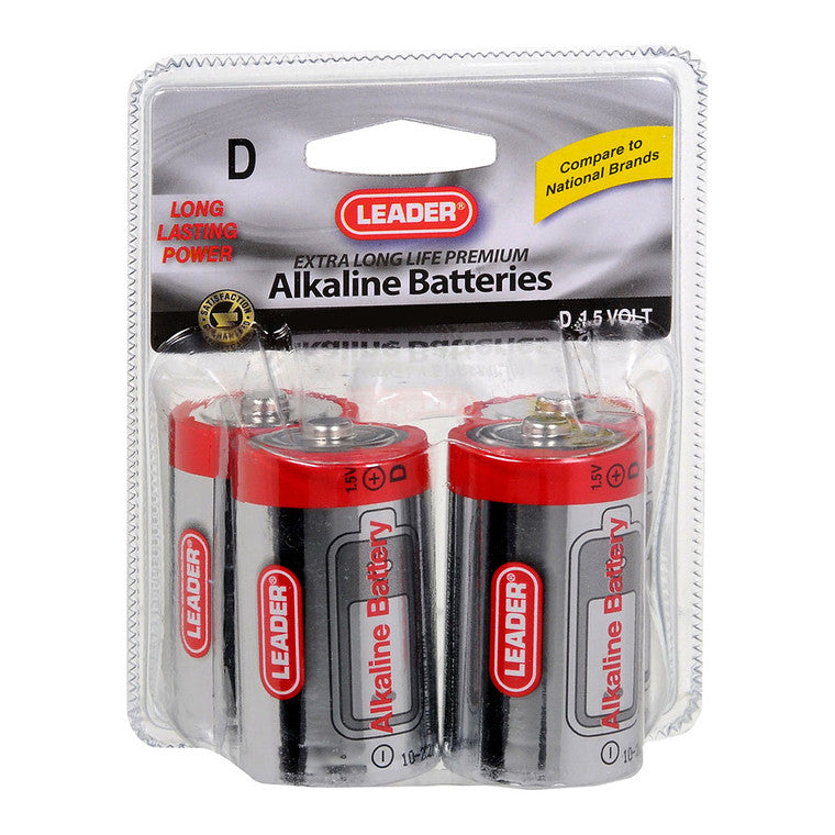 Leader Batteries Leader Batteries Battery Alkaline D, 1.5 Volt 4 ct Batteries