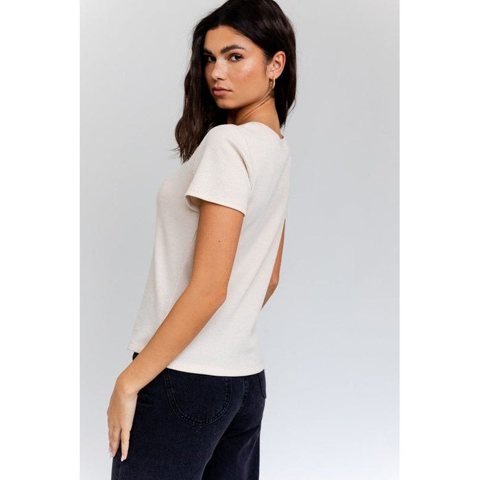 Short Sleeve Asymmetrical Top