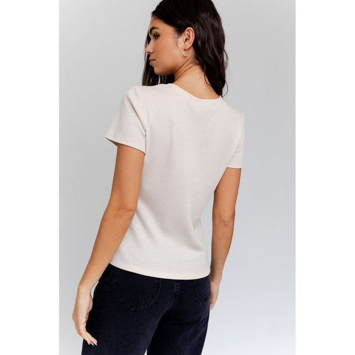 Short Sleeve Asymmetrical Top