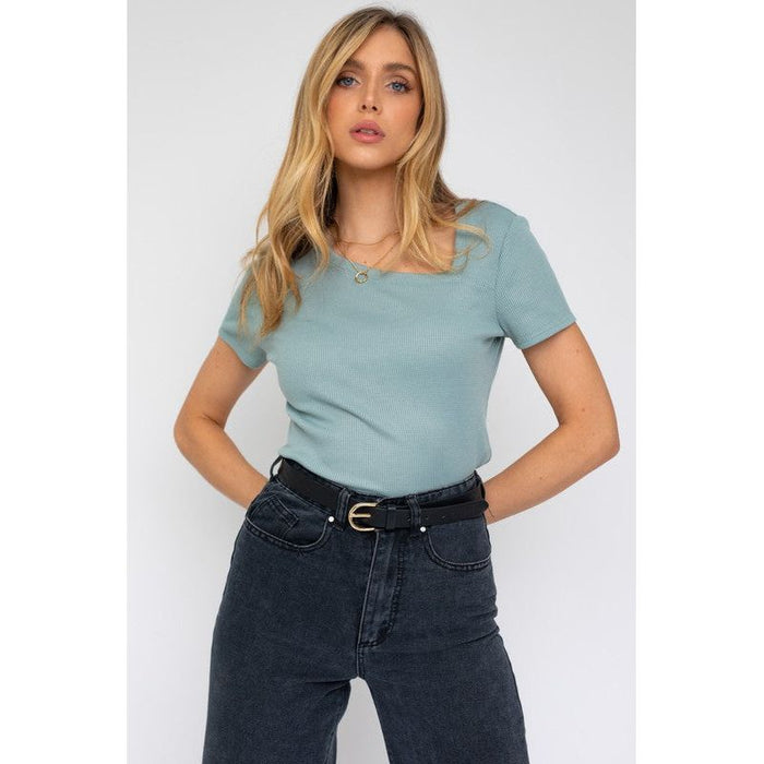 Short Sleeve Asymmetrical Top