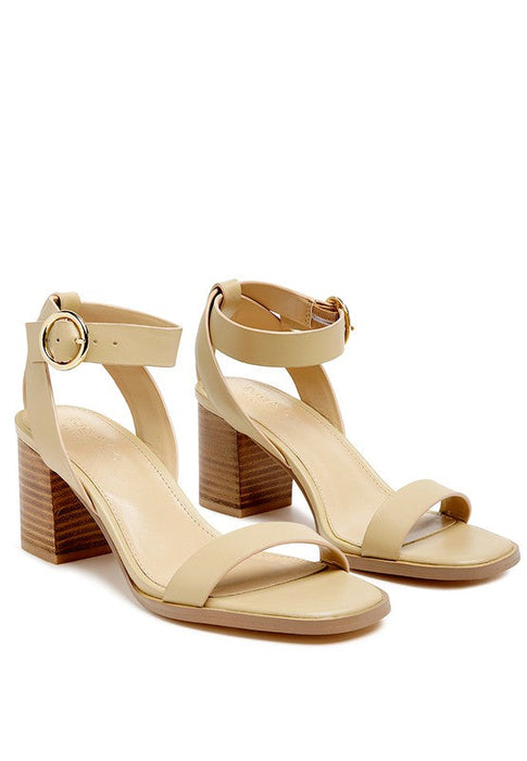 Rag & Co Dolph Stack Block Heeled Sandal