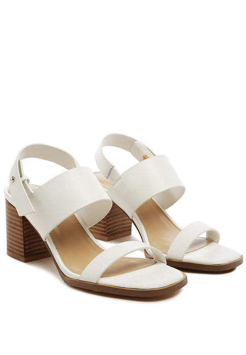 Rag & Co Gertude Slingback Block Heel Leather Sandal