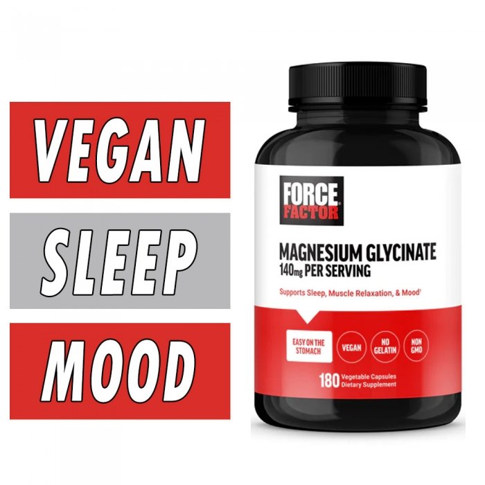 Force Factor Force Factor Magnesium Glycinate - 140 Mg - 180 Veg Capsules Vitamins & Supplements