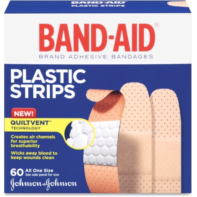 Band-Aid Band-Aid Brand Tru-Stay Plastic Bandages – 60 Count (All One Size) Medical Tape & Bandages