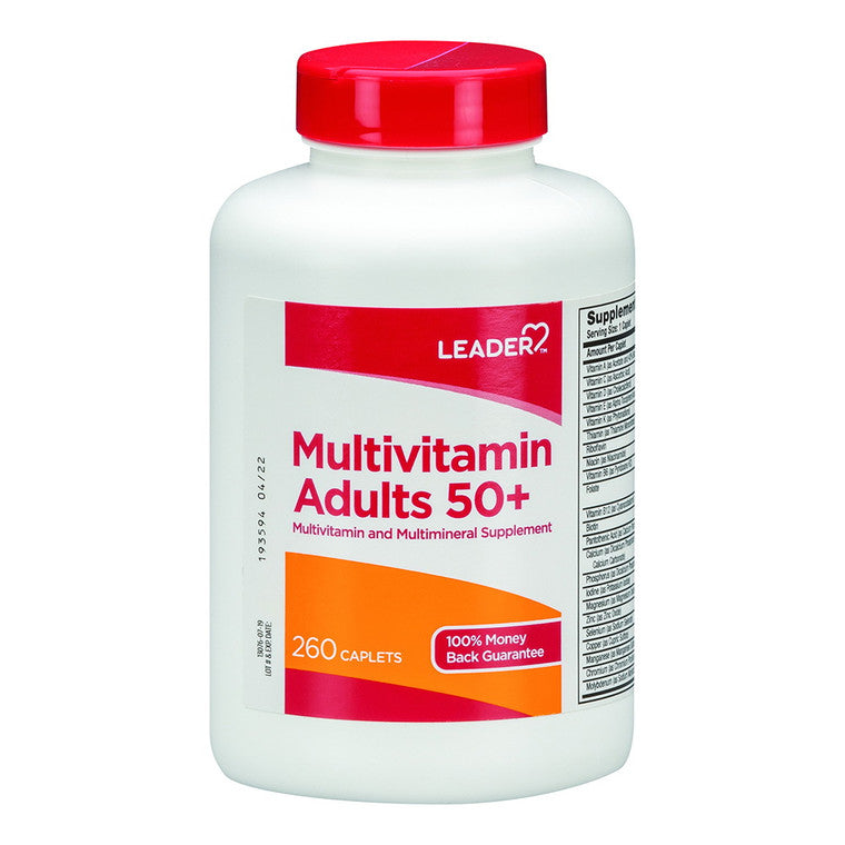 Leader Health Care Leader™ Health Care Multivitamin for Adults 50+ – Dietary Supplement (Caplets) Vitamins & Supplements