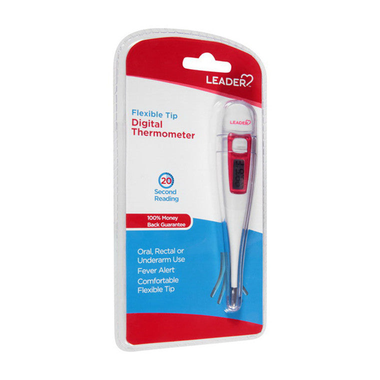 Leader Health Care Leader Digital Thermometer, 60-Second Read, Accurate Oral & Underarm Use (9-Pack) Medical Thermometers