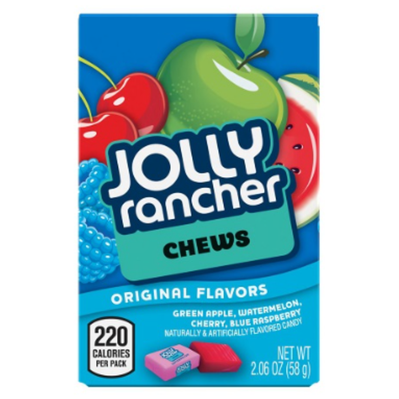 Jolly Rancher Jolly Rancher Chews Original Flavors Candy 2.06 Oz. Box Candy & Chocolate Dodger Blue