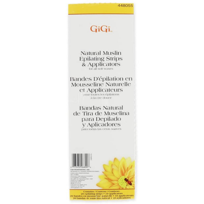 GiGi GiGi Natural Muslin Epilating Strips & Applicators Combo#6 Bath & Body