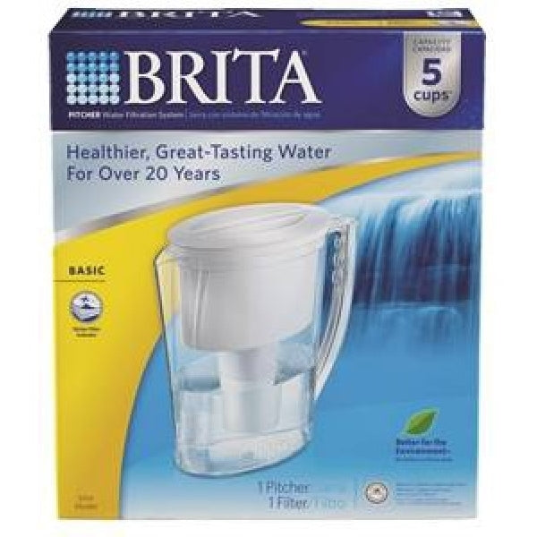Brita Brita Water Filtration System, Pitcher, Basic/Slim Model, 5 Cups Cookware & Bakeware Steel Blue