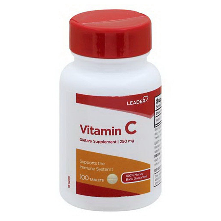 Leader Leader Vitamin C 250 mg, Immune System Support & Antioxidant Health, 100 Tablets Vitamins & Supplements