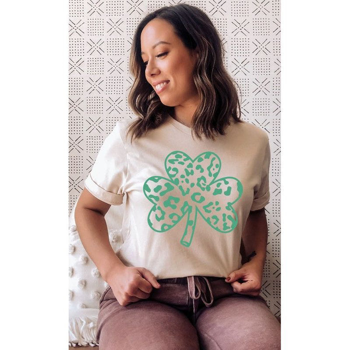 Green Leopard Clover Graphic Tee PLUS