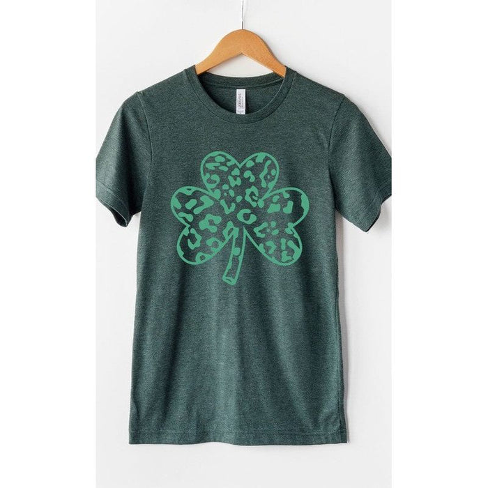 Green Leopard Clover Graphic Tee PLUS