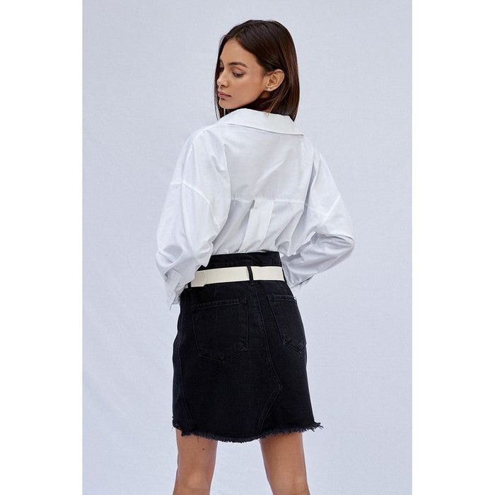 High Waist Premium Mini Skirt With Belt