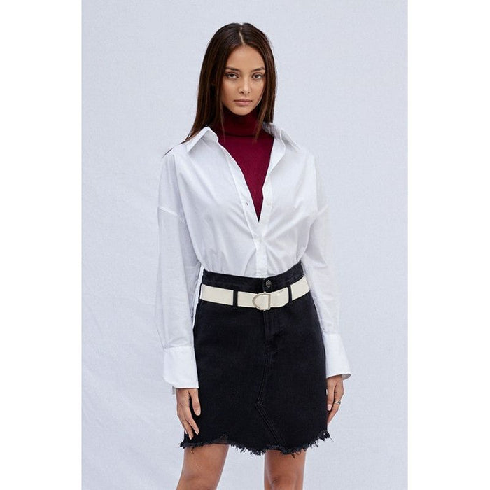 High Waist Premium Mini Skirt With Belt