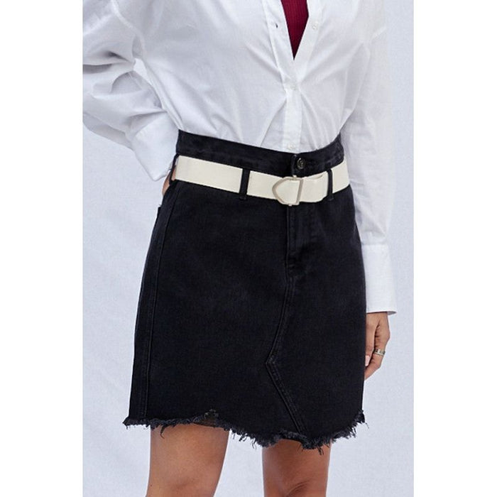 High Waist Premium Mini Skirt With Belt