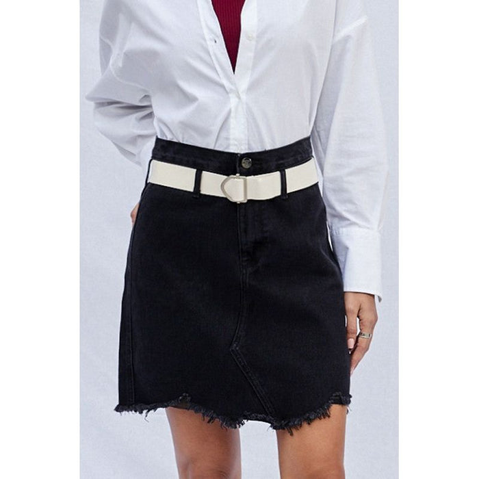 High Waist Premium Mini Skirt With Belt