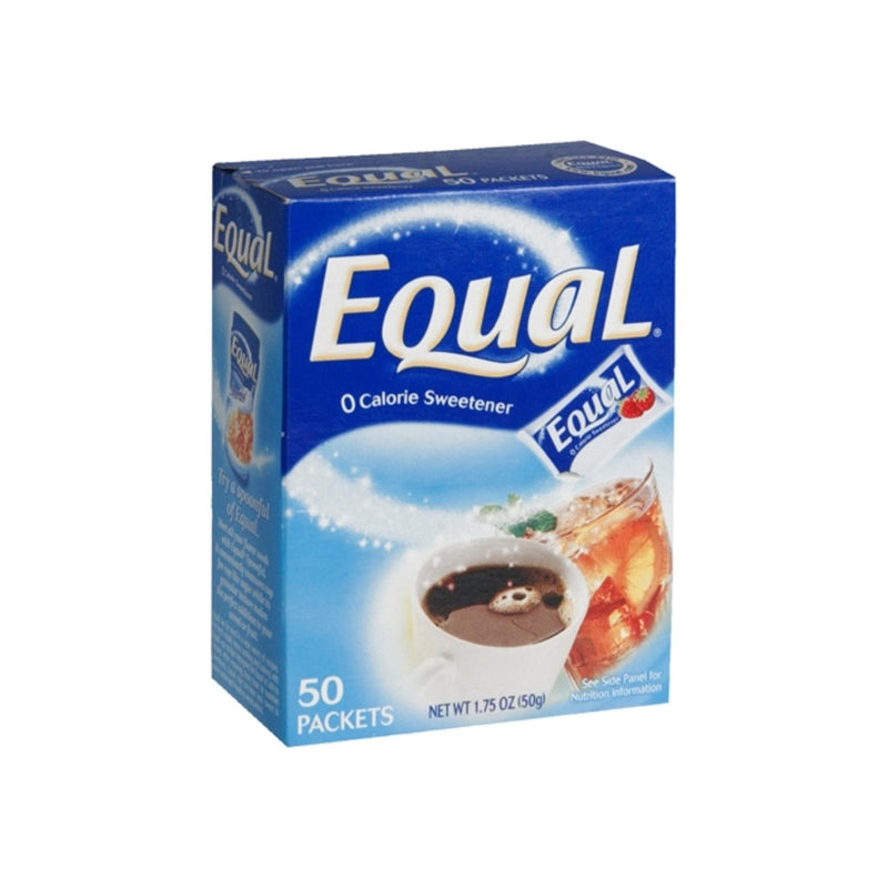 Equal Equal Sweetener, Zero Calorie, Original, 50 Pack Sugar & Sweeteners