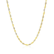 Bids.com 2.0mm 14k Two-Tone Gold Singapore Chain Necklaces