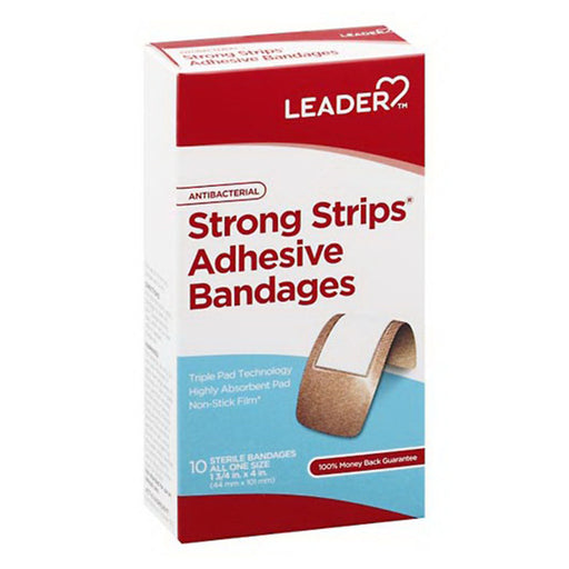 Leader Leader Strong Strips XL Bandage 1.75inX4in 10ct First Aid
