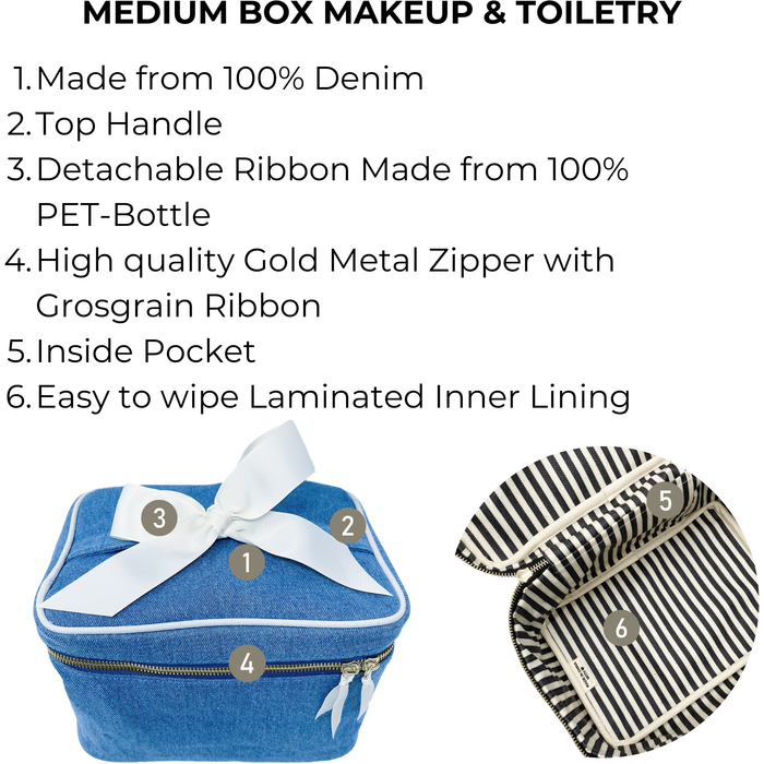 Bag-All - Medium Box Makeup & Toiletry, Denim