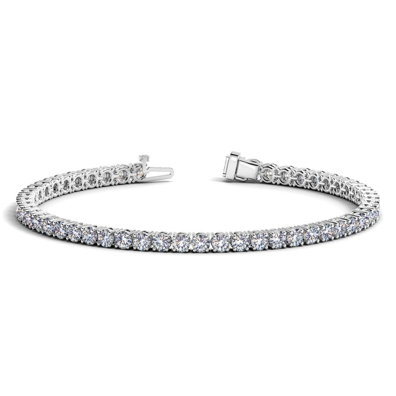 Bids.com Lab Grown Round Diamond Tennis Bracelet in 14k White Gold (6 cctw F/G  VS2/SI1) Bracelets