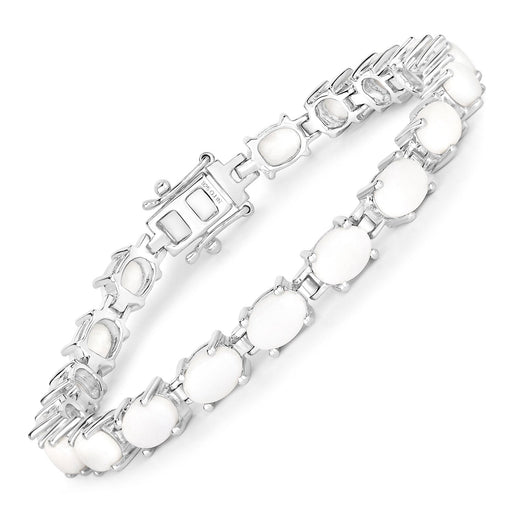 Bids.com 10.26 Carat Genuine Opal .925 Sterling Silver Bracelet Bracelets