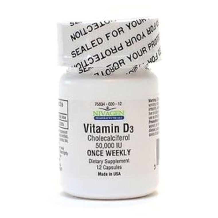 Nivagen Nivagen® Vitamin D3 (50,000IU) – High Potency Cholecalciferol Vitamins & Supplements