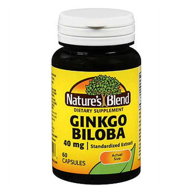 Nature's Blend Nature's Blend Ginkgo Biloba Extract – 40 mg (60 Capsules) Vitamins & Supplements