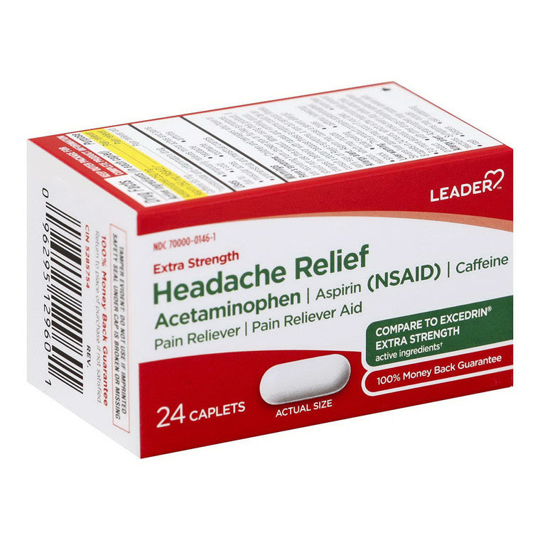 Leader Health Care Ldr Headache Relief Tb 24  Cplt es Medicine & Drugs