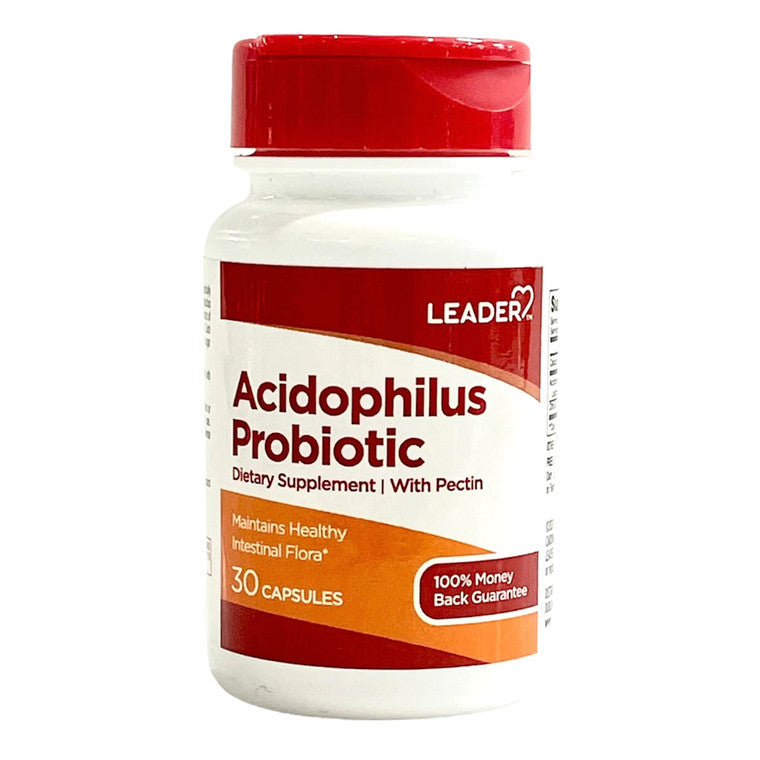 Leader Leader Acidophilus Probiotic, Digestive Health Support, 30 Dietary Capsules Vitamins & Supplements