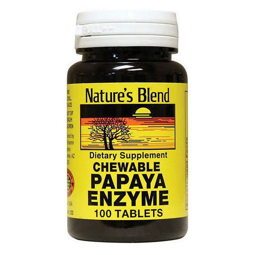Nature's Blend Nature's Blend Papaya Digestive Enzyme, 100 Chews Vitamins & Supplements