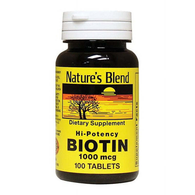 Nature's Blend Nature's Blend S Hi-Potency Biotin Tablets 1000 Mcg Vitamins & Supplements