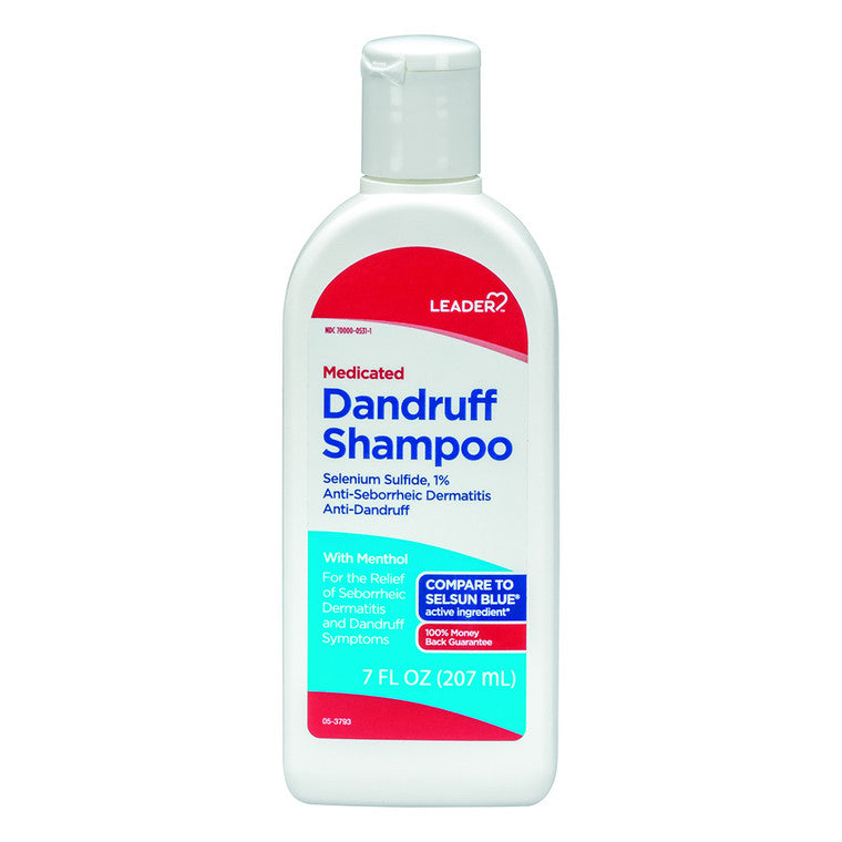 Leader Health Care Leader Health Care Medicated Dandruff Shampoo With Menthol, 7 Oz Shampoo White Smoke