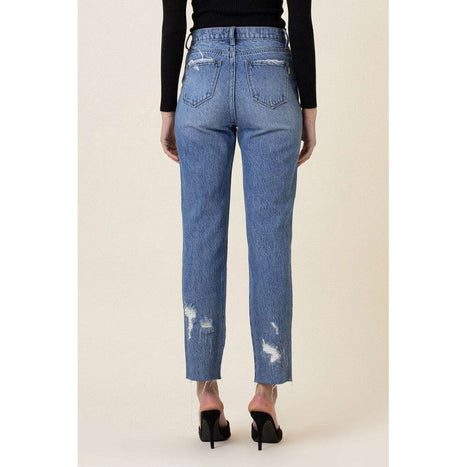 High Waisted Straight Leg Jean