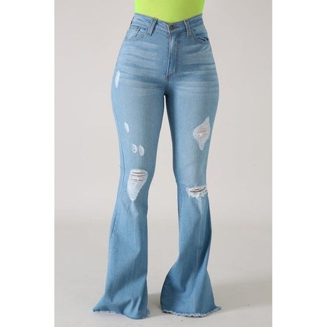 Skylar Flare Denim jean in Light Wash