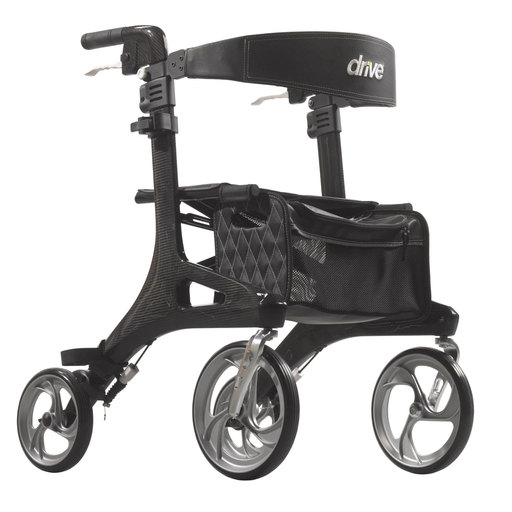 Drive Medical Drive Medical Nitro Elite CF Carbon Fiber Walker Rollator, Black Walkers