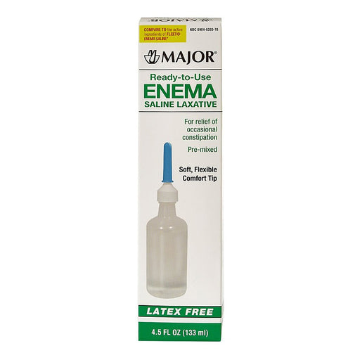 Major Major Enema Saline Laxative Ready-To-Use - 4.5 Oz Medicine & Drugs