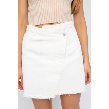 Gilli | White Denim Mini Skirt