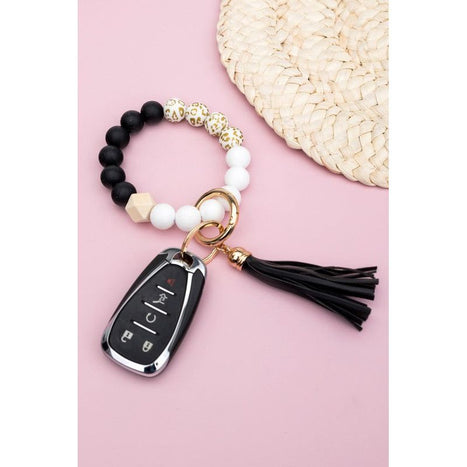 Silicone Gold Leo Key Ring Bracelet