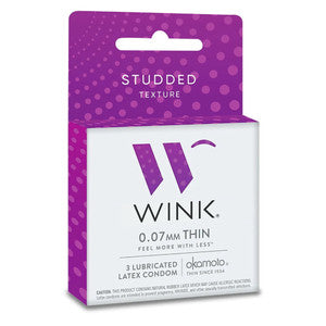 wink Wink™ Studded Texture Lubricated Condoms Condoms