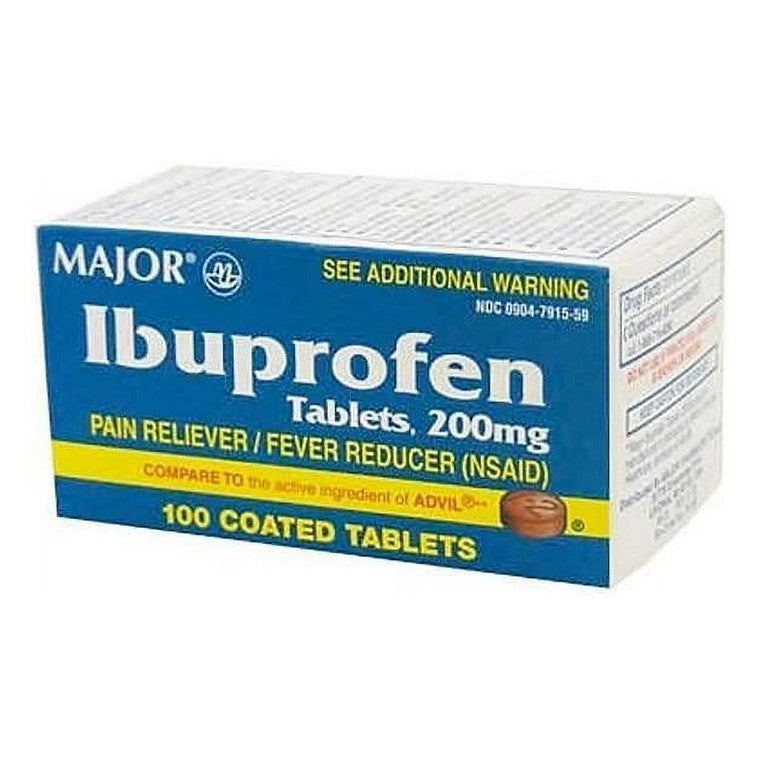Major Pharma Major Pharma Ibuprofen 200 Mg Pain Relief And Fever Reduce Tablets Medicine Cabinets White Smoke