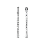 Bids.com 14K White Gold 1 1/2 Cttw Lab Grown Diamond Inside Out Hoop Earrings (G-H Color, VS2-SI1 Clarity) Earrings