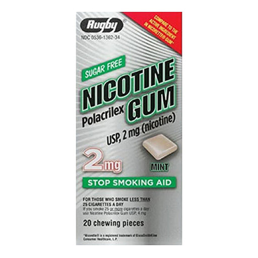 Rugby Rugby Nicotine Gum 2mg Regular 20ct Rugby