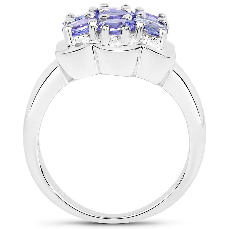Bids.com 1.19 Carat Genuine Tanzanite .925 Sterling Silver Ring Rings