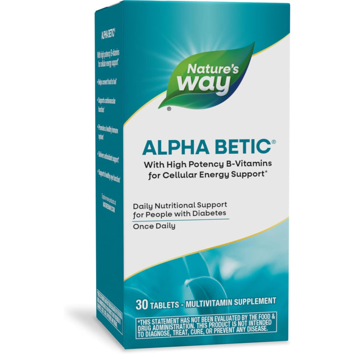 Nature's Way Alpha Betic For Diabetic Health  Once A Day Multi Caplets 30Ct Vitamins & Supplements
