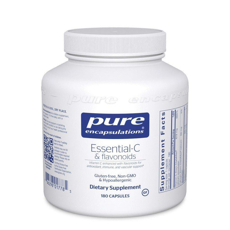Pure Encapsulations Pure Encapsulations Essential- C & Flavonoids 180 Capsules Vitamins & Supplements White Smoke