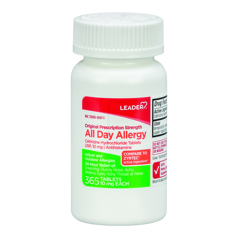Leader Health Care Leader Health Care All Day Allergy, 10 Mg Original Prescription Strength, Tablets Medicine & Drugs