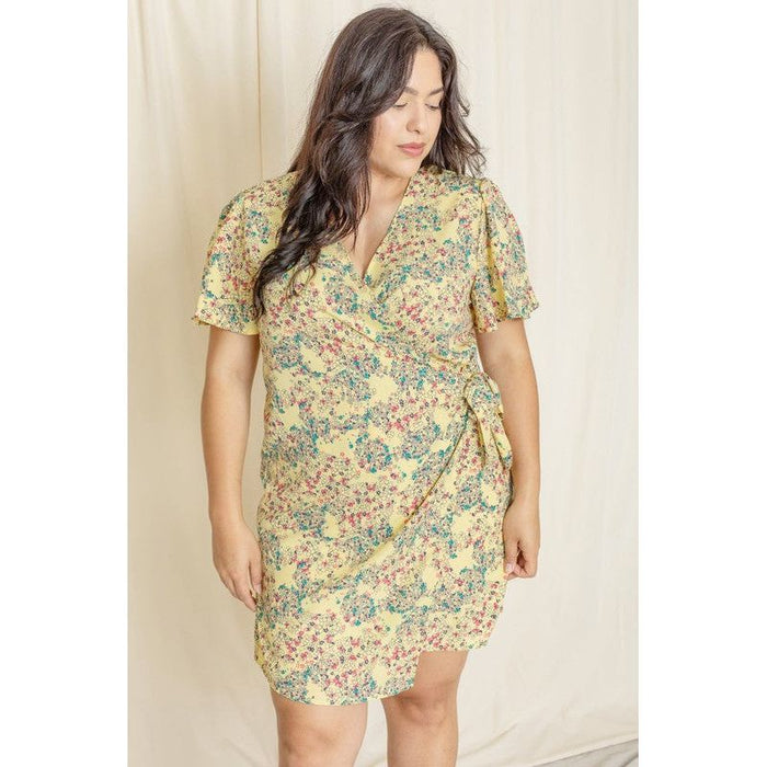 Ditsy Floral Wrap Dress